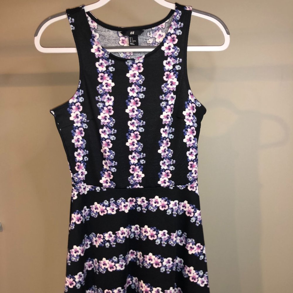 Floral Black Summer Dress